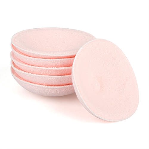 DEWIN Breast Pads 6pcs Reusable Nursing Pads WashableSoft Cotton Breast Pads, Absorbent Breastfeeding Nursing Pad Maternity Breastfeeding Bra Pads