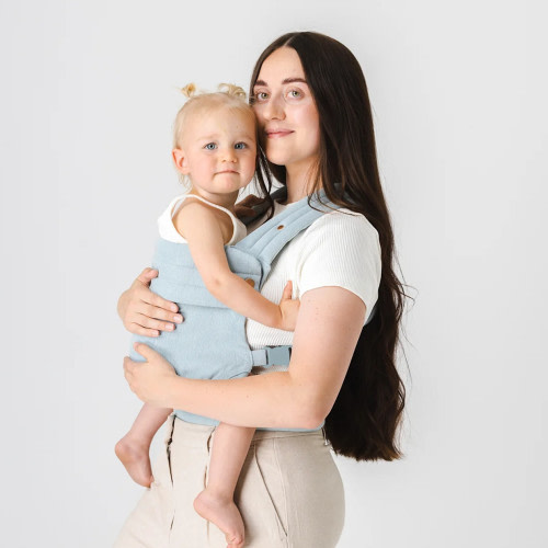 MABĒ The Monarch Baby Buckle Carrier - Dream Wash Denim