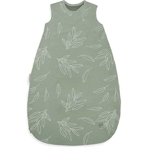 Woolino Merino Wool and Organic Cotton Baby Sleeping Bag - 4 Season Classic Sleep Sack - Two-Way Zipper Sleeping Bag for Baby and Toddler - 0-6 Months - Sage