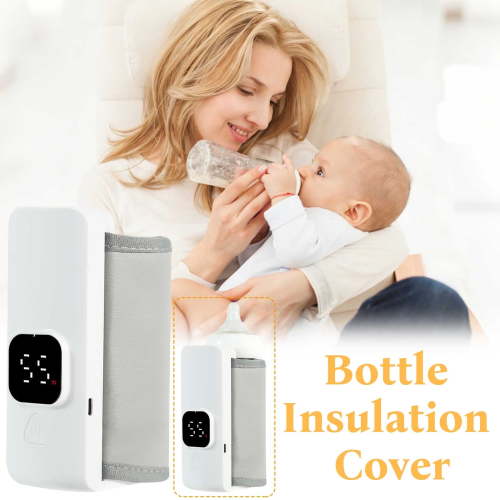 OEFNTAC Rechargeable Bottle Warmer Wireless Fast Heating Milk Portable Temperature Control for Feeding Outdoor Compact Travel Home Essential Safety Accurate 5.7x3.5in