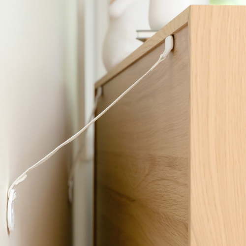 Regalo Anti-Tip Furniture Anchors for Child Safety, Furniture & TV Safety Straps for Dressers, Cabinets & TVs, 2 Pack