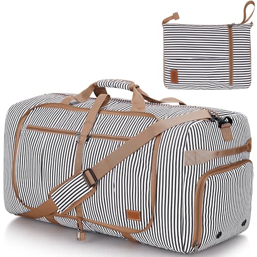 120L EXTRA LARGE Foldable Waterproof Travel Duffle Bag for Men and Women | with Shoe Compartment, Duffel for Weekender Gym Sport, Tear Resistant, Polyester