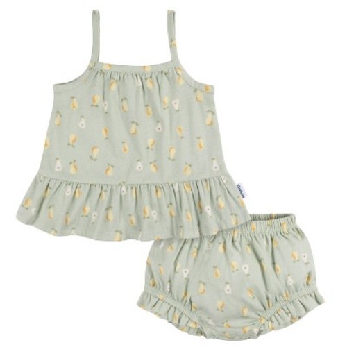 Gerber Baby Girls' Top and Diaper Cover Set - Pears - 12 Months - 2-Piece