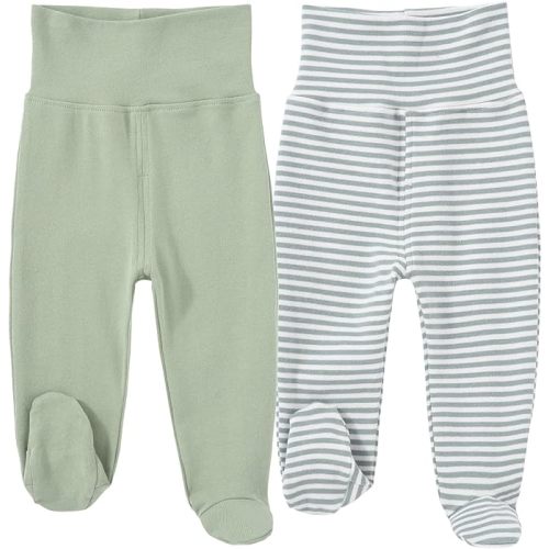 HahaNice Baby Footed Pants Cotton Newborn Leggings 0-12 Months