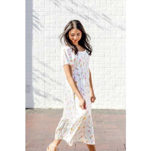 Women’s Smocked Dress in Tulip