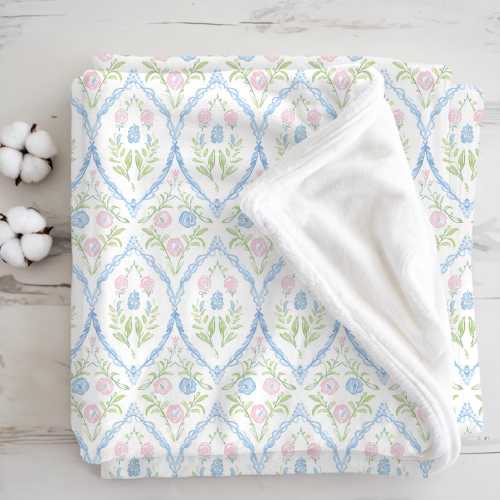 Velveteen Microfiber Blanket Grandmillenial Custom Baby Girl Nursery Dorm Room Decor Gift, Girl Blanket, Baby Blanket, Custom Gift