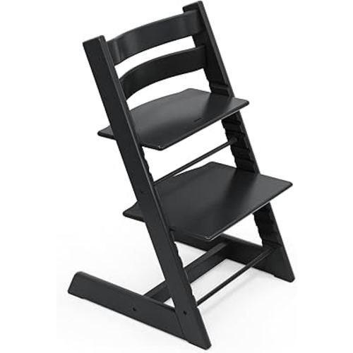 Tripp Trapp Chair from Stokke, Black - Adjustable, Convertible Chair for Toddlers, Children & Adults - Convenient, Comfortable & Ergonomic - Classic Design