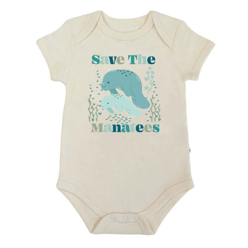 Save the Manatees Cotton Baby Onesie