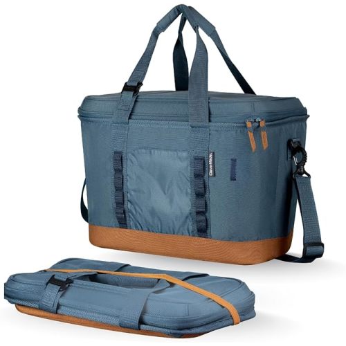 CleverMade Collapsible Insulated Cooler Bag – Leakproof Soft Cooler for Beach, Travel, Car – Bottle Opener
