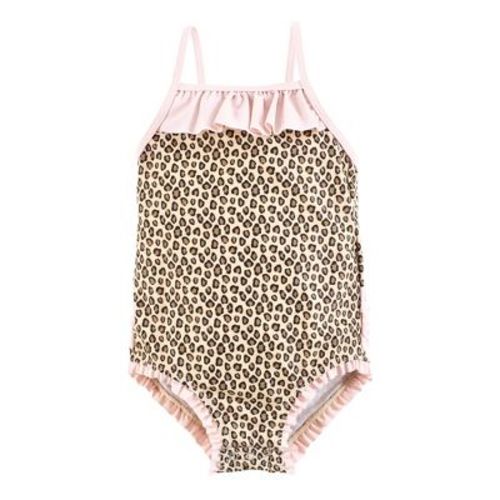 Hudson Baby Girls Baby Swimsuit, Leopard, 9-12 Months