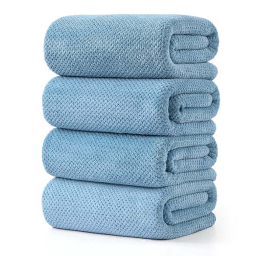 Jessy Home 4 Pack Towel Set Oversized Bath Sheet Towels 600 GSM Ultra Soft Turquoise Bath Towels
