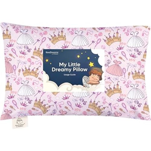 KeaBabies Toddler Pillow with Pillowcase, 13x18 My Little Dreamy Pillow (Dear Princess)