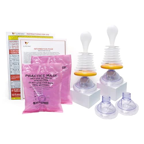 LifeVac Home Kit 2 Pack - Portable Suction Rescue Device, First Aid Kit for Kids and Adults, Portable Airway Suction Device for Children and Adults