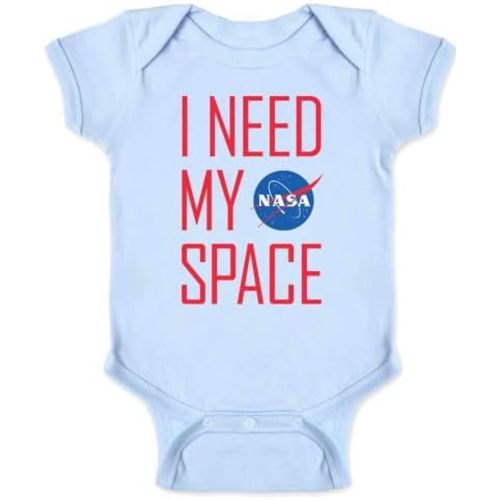 Pop Threads NASA I Need My Space Meatball Logo Funny Infant Baby Boy Girl Bodysuit