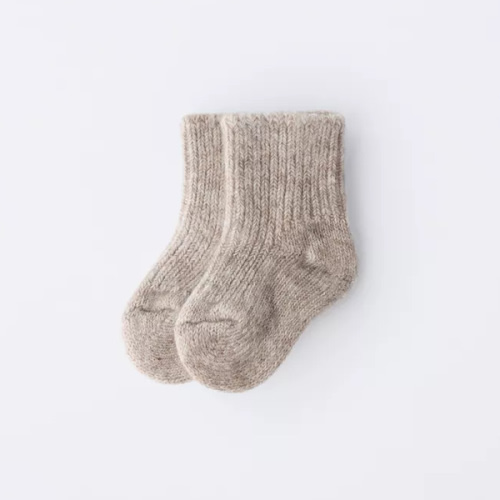 WOOL AND CASHMERE SOCKS - Blue marl