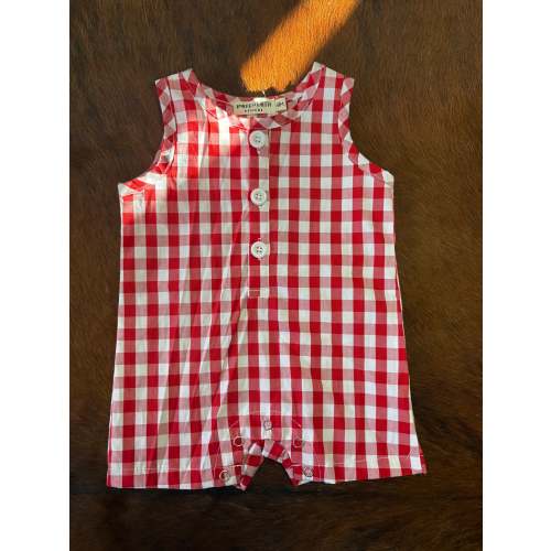 Plaid boy romper – Rooted In Grace Boutique