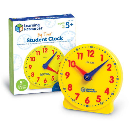 Learning Resources Big Time Student Clock, Teaching & Demonstration Clock Ages 5 and Up