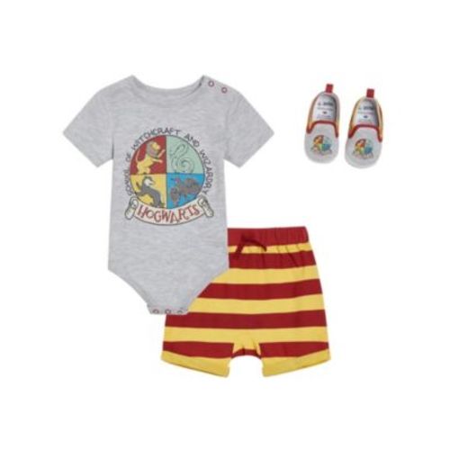 Baby Boys Bodysuit, Shorts and Shoes 3 Piece Outfit Set