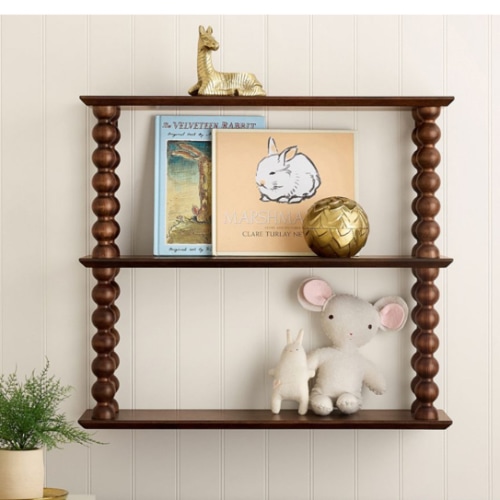 Chris Loves Julia Turned Wood Tiered Shelf (21.5" x 24") | Pottery Barn Kids