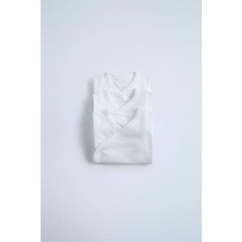 THREE-PACK OF SLEEVELESS SURPLICE BODYSUITS - White | ZARA United States