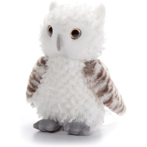 The Petting Zoo Owl Stuffed Animal Plushie, Gifts for Kids, Scoopz Wildlife Animals, White Owl Plush Toy 8 Inches