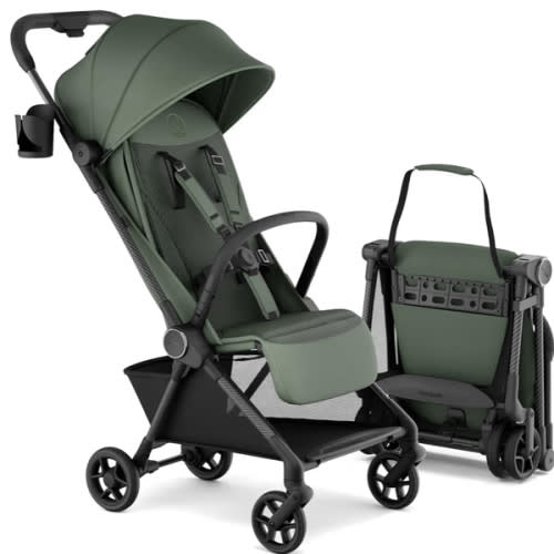 Mompush Nexis Carbon Travel Stroller, Ultra-Lightweight Under 11 lbs, Compact & Airplane Carry-On Approved, One-Second Auto-Fold, One-Hand Full Recline, from Birth to 50 lbs, JPMA Certified