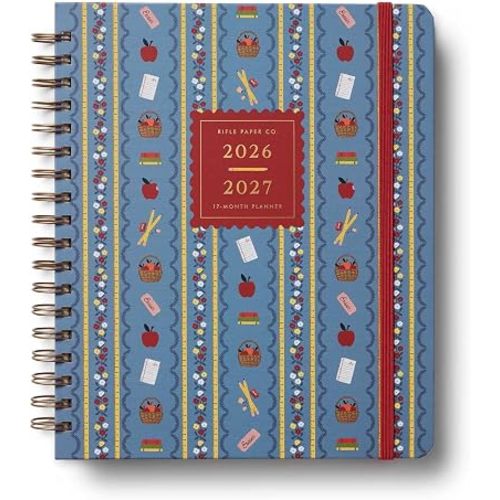 RIFLE PAPER CO. Schoolhouse 17-Month Academic Hardcover Spiral Planner