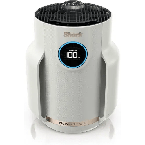 Shark Air Purifier for Home, NeverChange Compact Pro, for Bedroom, Nursery, Home Office, Dorm, HEPA-Exceeding Filter, Captures Pollutants, Pet Dander, Dust, Odor, Smoke, and More, HP072, Dove