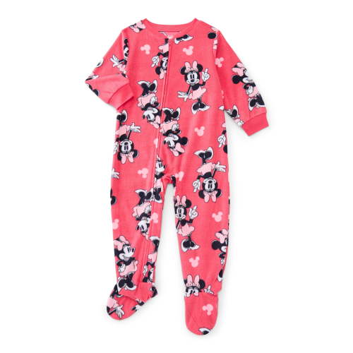 Minnie Mouse Toddler Unisex One Piece Sleeper Pajamas, Sizes 12M-5T