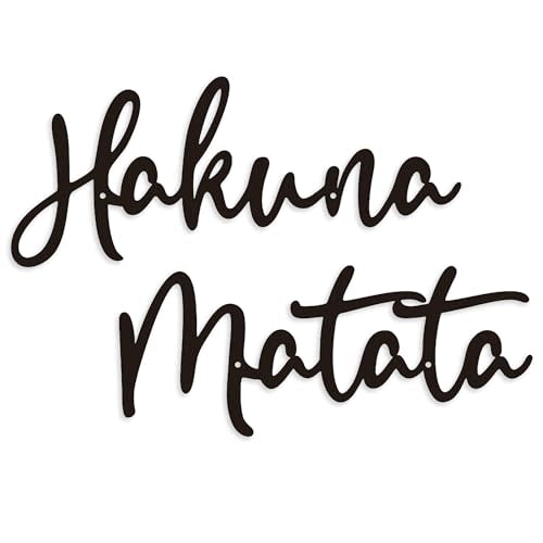 Chordwave Hakuna Matata Metal Wall Decor – Lion King Inspired Nursery & Room decor, Motivational Wall Art for Home, Office, and More