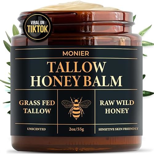 MONIER Beef Tallow and Honey Balm for Skin and Face – Moisturizer