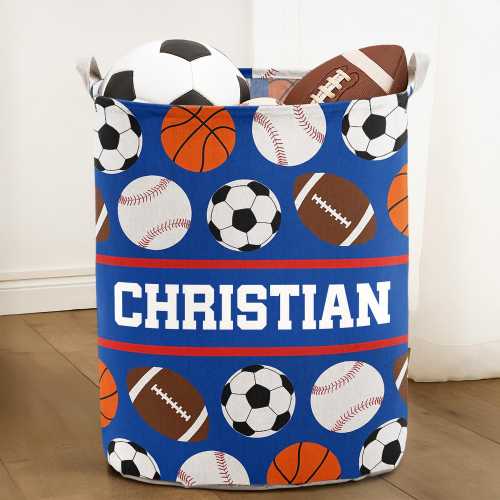 Kids Sports, Personalized Storage Basket, Kid Rooms Decor, Toy Holder, Baby Shower Gifts, Home Storage, Baby Toy Basket,Back to school gift