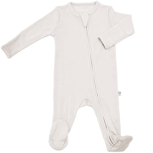 Woolino Toddler Footie Sleeper, Merino Wool Baby Pajamas, One-Piece Sleeper Jumpsuit, Front Zip Footie Romper for Unisex