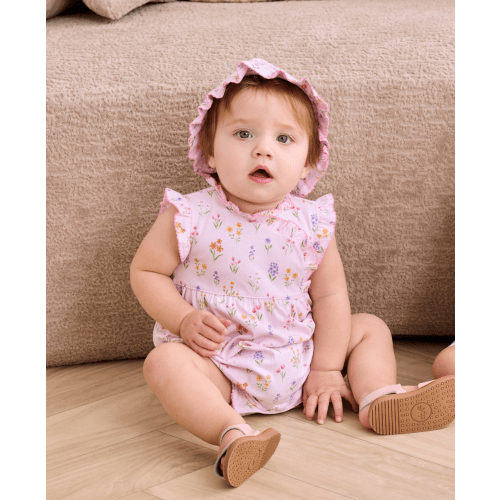 Summer Wildflowers Pink Sleeveless Playsuit