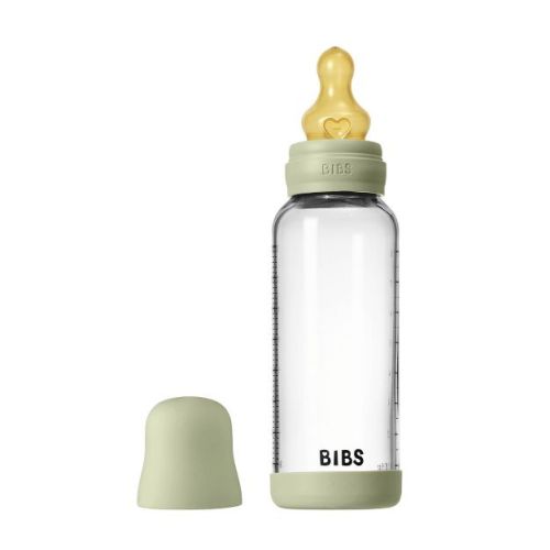 Bibs Baby Glass Bottle with Latex Nipple
