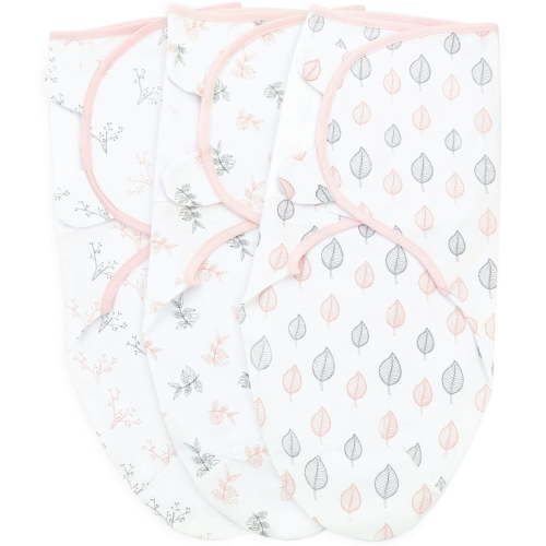 Swaddles for Newborns Baby Swaddle Pack of 3, 0-3 Month, 100% Cotton Newborn Swaddle Baby Wraps Baby Girl and Boy Adjustable Swaddle Blanket, Soft Baby Blankets