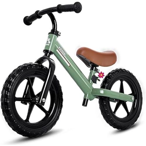 KRIDDO Toddler Balance Bike 2 Year Old, Kids Balance Bike for 2-5 Years Old, Dual Bearing for Smoother Riding, Adorable Plate, Adjustable Seat and Handlebar, Toddler Bike Gifts Age 2-3