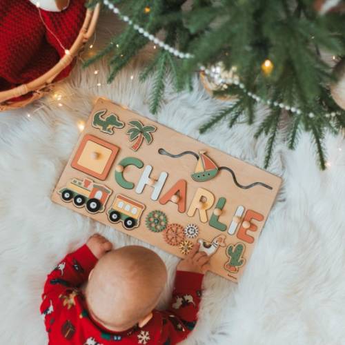 Montessori Busy Board Personalized Puzzle Sensory Activity Wooden Toys Baby Boy Gift First Christmas Gift Unique Birthday Gift Easter Gift - Etsy