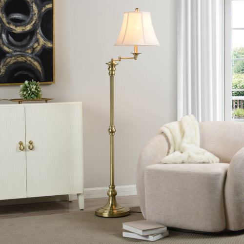 Lark Manor™ Annarae 62" Swing Arm Floor Lamp & Reviews | Wayfair