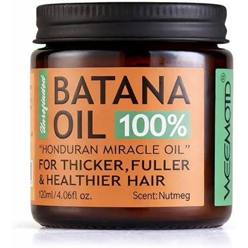Batana Oil for Hair Growth Dr Sebi, 100% Raw Organic Batana Hair Mask from Honduras, Wild Growth Hair Oil, Scalp Oil Promotes Hair Thickness, Prevents Loss for Men & Women (4.06 Fl Oz, Nutmeg)