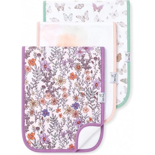 Copper Pearl Premium Baby Burp Cloths - 3-Pack Large Cotton Burp Cloths, Extra Soft Spit Up Rags with 3 Absorbent Layers, Perfect for Baby Boy and Baby Girl Gifts