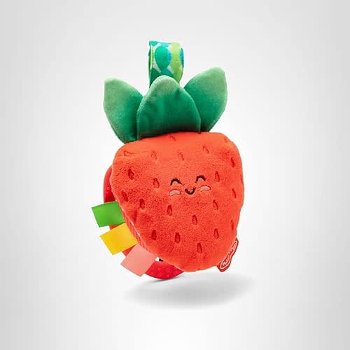 Melissa & Doug Peek-a-Boo Berry Take-Along Toy with Teether, Clip-On Stroller Toy for Baby Ages 12m+