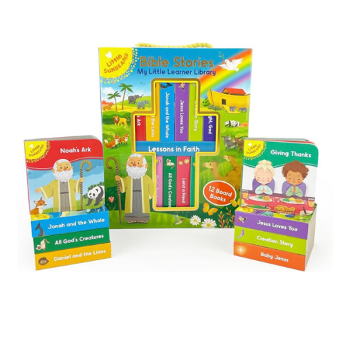 My Little Learner Library: Bible Stories - Christian (12 Board Books) for Toddlers