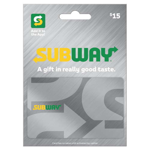 Subway $15 Gift Card