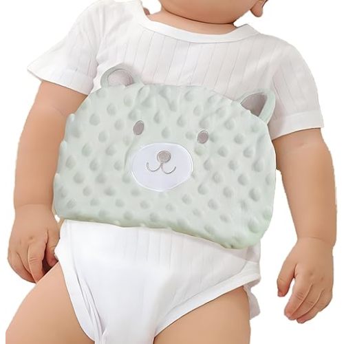 Baby Colic and Gas Relief - Cassia Seed Heated Tummy Wrap,Baby Heating Pad Swaddle Belt Relieves and Soothes Gas,Bloating and Upset Stomach (Green)