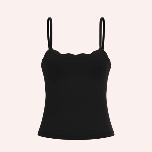 Leakproof Scallop Cami - Black