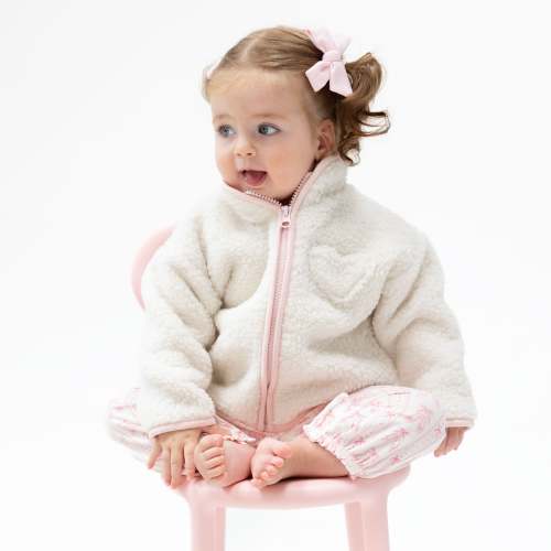 Sherpa - Zip Jacket With Lining Pink – Angel Dear