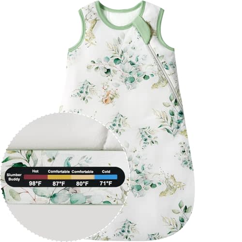 Slumber Buddy Baby Bamboo Viscose Sleep Sack 6-12 Months 12-18 Months, 70% Rayon Made from Bamboo 30% Cotton 1.0 TOG Toddler Infant Baby Sleeping Bag, Winter Babysack Sleepers Sleep Bag with Zipper