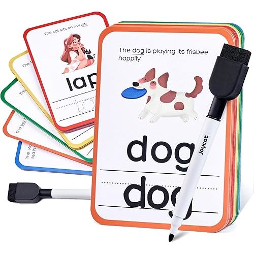 CVC Writing & Spelling Flash Cards,100 Most-used Words,Preschool Kindergarten Learning Activities,Educational Toys for 3 4 5 6 Year Old Kids, Homeschool Supplies