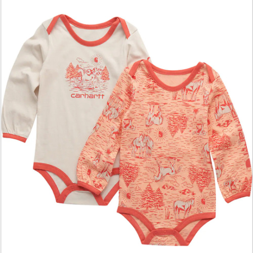 Girls' 2-Piece Long Sleeve Farm Print Bodysuit Set (Baby) | Shop all Girls | Carhartt